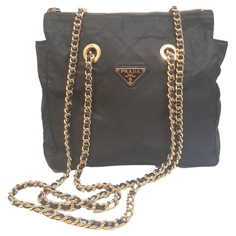 prada red bag with gold chain|prada nylon shoulder bag price.